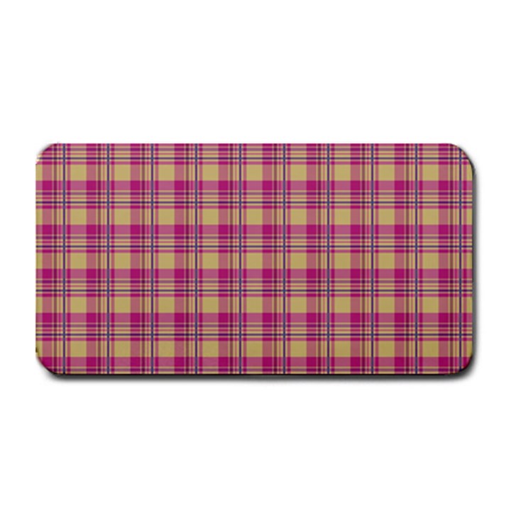 Pink Plaid Pattern Medium Bar Mats