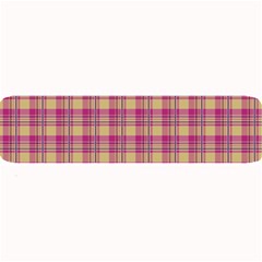 Pink Plaid Pattern Large Bar Mats by TastefulDesigns