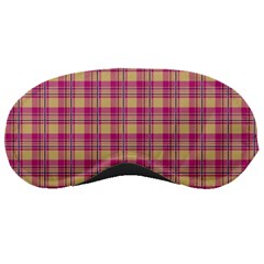 Pink Plaid Pattern Sleeping Masks by TastefulDesigns