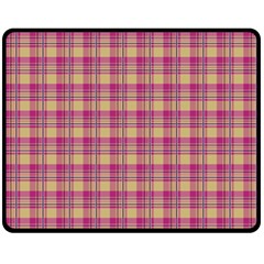 Pink Plaid Pattern Fleece Blanket (medium) 