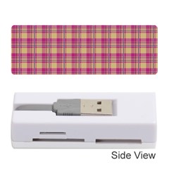 Pink Plaid Pattern Memory Card Reader (stick) 