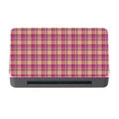 Pink Plaid Pattern Memory Card Reader With Cf