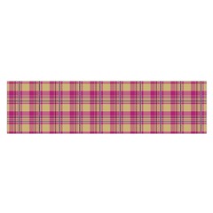 Pink Plaid Pattern Satin Scarf (oblong)