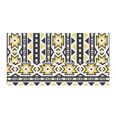 Ornamental Black And Yellow Boho Pattern Satin Wrap