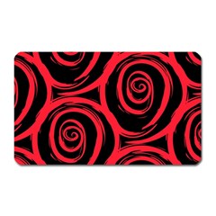 Abtract  Red Roses Pattern Magnet (rectangular) by TastefulDesigns