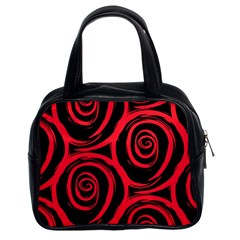 Abtract  Red Roses Pattern Classic Handbags (2 Sides) by TastefulDesigns