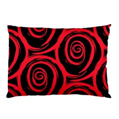 Abtract  Red Roses Pattern Pillow Case by TastefulDesigns