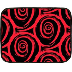 Abtract  Red Roses Pattern Double Sided Fleece Blanket (mini)  by TastefulDesigns