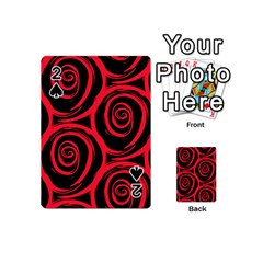 Abtract  Red Roses Pattern Playing Cards 54 (mini) 