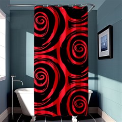 Abtract  Red Roses Pattern Shower Curtain 36  X 72  (stall)  by TastefulDesigns