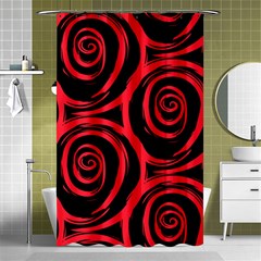 Abtract  Red Roses Pattern Shower Curtain 48  X 72  (small) 