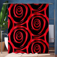 Abtract  Red Roses Pattern Shower Curtain 60  X 72  (medium) 