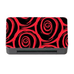 Abtract  Red Roses Pattern Memory Card Reader With Cf