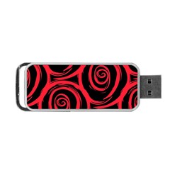 Abtract  Red Roses Pattern Portable Usb Flash (two Sides)