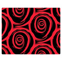 Abtract  Red Roses Pattern Double Sided Flano Blanket (medium) 