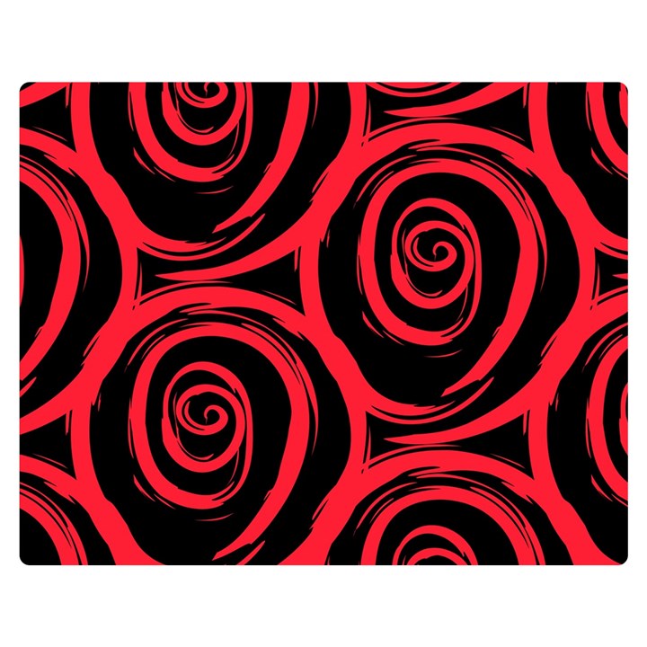 Abtract  Red Roses Pattern Double Sided Flano Blanket (Medium) 