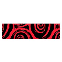 Abtract  Red Roses Pattern Satin Scarf (oblong)