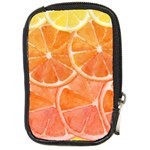 Orange Compact Camera Leather Case Front