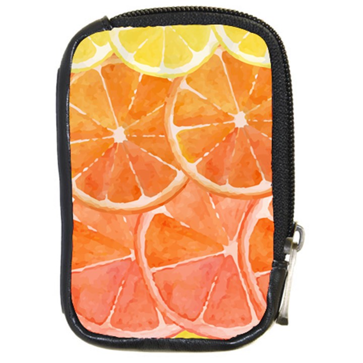 Orange Compact Camera Leather Case