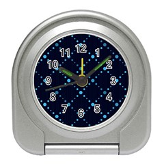 Seamless Geometric Blue Dots Pattern  Travel Alarm Clocks by TastefulDesigns