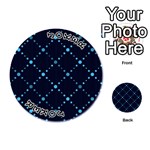 Seamless geometric blue Dots pattern  Playing Cards 54 (Round)  Front - Joker1