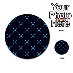 Seamless Geometric Blue Dots Pattern  Multi-purpose Cards (round)  by TastefulDesigns