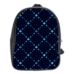 Seamless Geometric Blue Dots Pattern  School Bags(large)  by TastefulDesigns