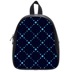 Seamless Geometric Blue Dots Pattern  School Bags (small)  by TastefulDesigns