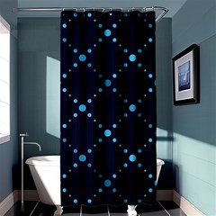 Seamless Geometric Blue Dots Pattern  Shower Curtain 36  X 72  (stall) 