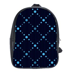 Seamless Geometric Blue Dots Pattern  School Bags (xl)  by TastefulDesigns