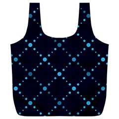 Seamless Geometric Blue Dots Pattern  Full Print Recycle Bags (l) 