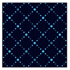 Seamless Geometric Blue Dots Pattern  Large Satin Scarf (square)