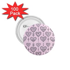 Sketches Ornamental Hearts Pattern 1 75  Buttons (100 Pack)  by TastefulDesigns