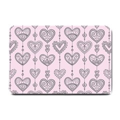 Sketches Ornamental Hearts Pattern Small Doormat  by TastefulDesigns