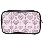 Sketches Ornamental Hearts Pattern Toiletries Bags Front