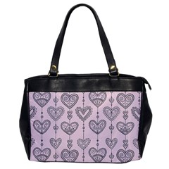 Sketches Ornamental Hearts Pattern Office Handbags by TastefulDesigns