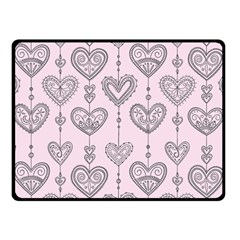 Sketches Ornamental Hearts Pattern Fleece Blanket (small) by TastefulDesigns