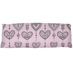 Sketches Ornamental Hearts Pattern Body Pillow Case (dakimakura) by TastefulDesigns