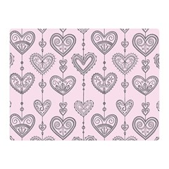 Sketches Ornamental Hearts Pattern Double Sided Flano Blanket (mini)  by TastefulDesigns