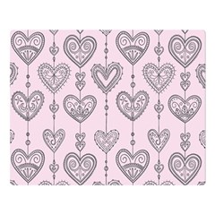 Sketches Ornamental Hearts Pattern Double Sided Flano Blanket (large)  by TastefulDesigns