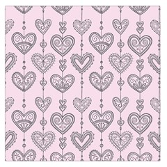 Sketches Ornamental Hearts Pattern Large Satin Scarf (square)