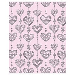 Sketches Ornamental Hearts Pattern Drawstring Bag (small)