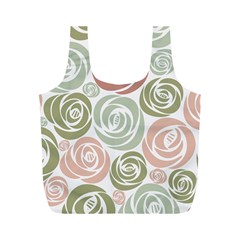  Retro Elegant Floral Pattern Full Print Recycle Bags (m) 