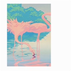 Two Pink Flamingos Pop Art Large Garden Flag (two Sides)