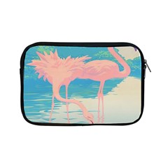 Two Pink Flamingos Pop Art Apple Ipad Mini Zipper Cases by WaltCurleeArt