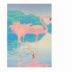 Two Pink Flamingos Pop Art Large Garden Flag (two Sides)