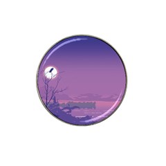 Abstract Tropical Birds Purple Sunset  Hat Clip Ball Marker (10 Pack) by WaltCurleeArt