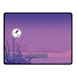 Abstract Tropical Birds Purple Sunset  Fleece Blanket (Small) 50 x40  Blanket Front