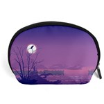 Abstract Tropical Birds Purple Sunset  Accessory Pouches (Large)  Front