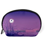 Abstract Tropical Birds Purple Sunset  Accessory Pouches (Large)  Back